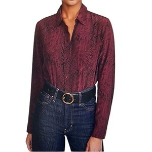 Rails Silk Button Down Shirt Size XL